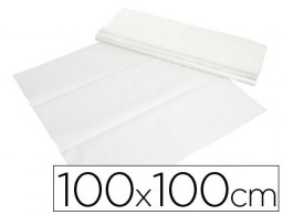 400 manteles de papel blanco 100x100cm.